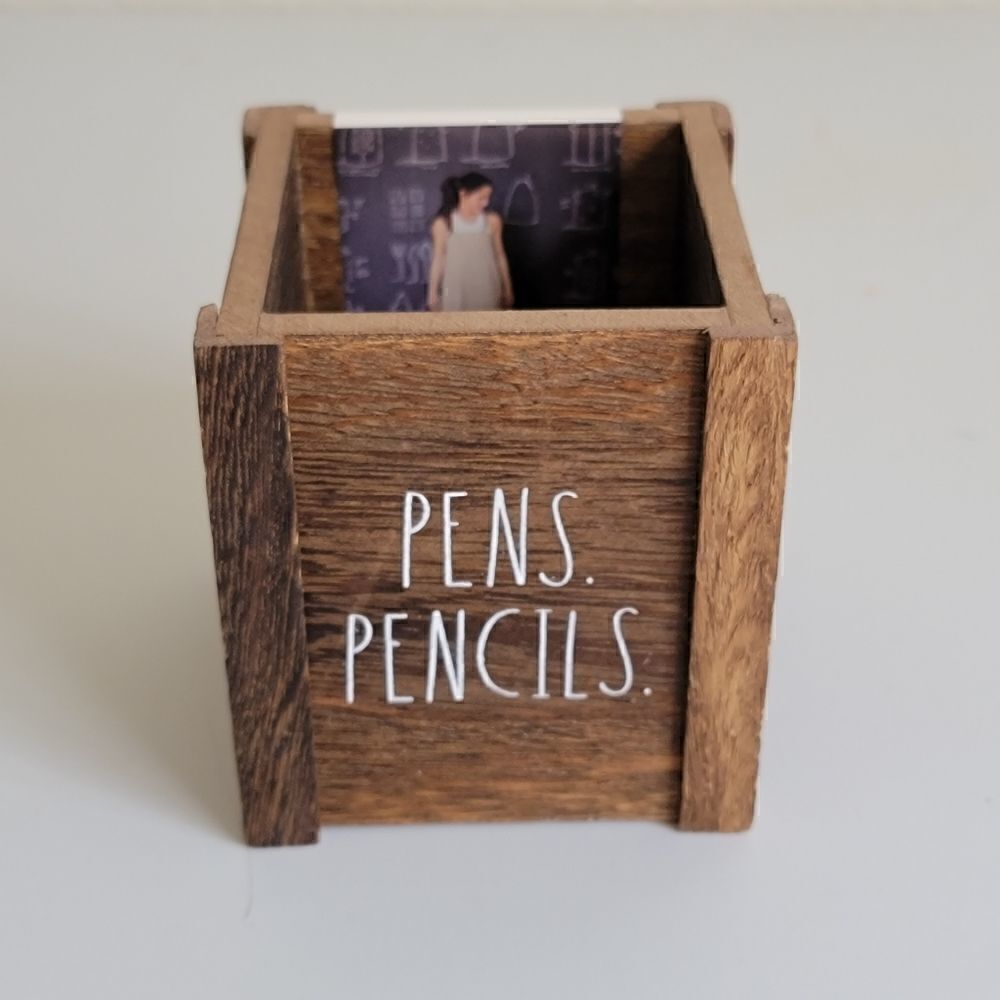 Rae Dunn Pens Pencils Wooden Office Desk Storage - Picture 8 of 12